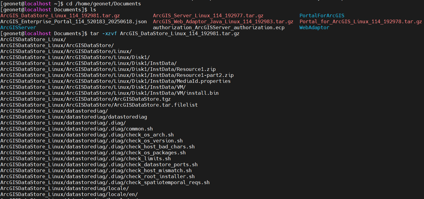 extract file instalasi arcgis data store