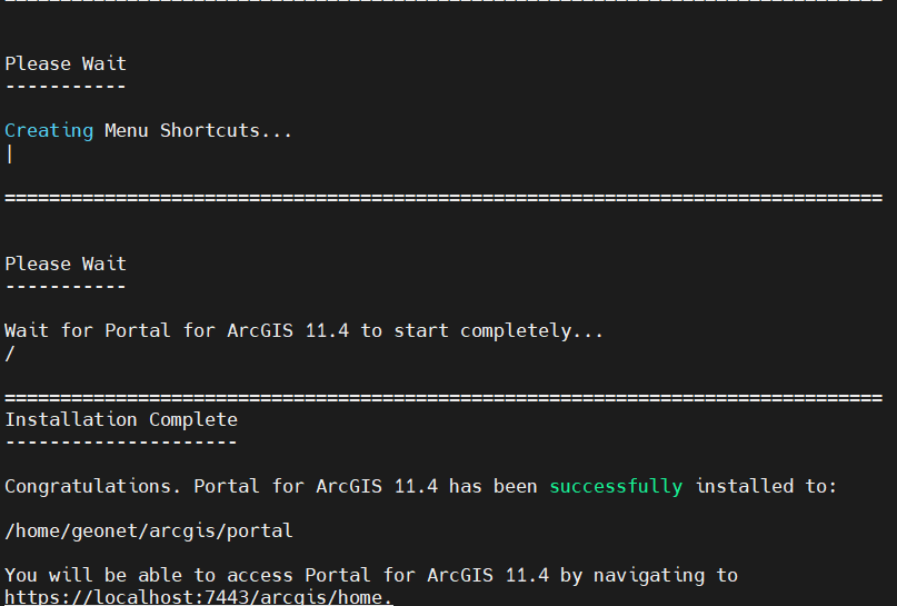 7.instalasi selesai,disini kita sudah bisa membuka portal arcgis. akan ada beberapa hal yang akan kita config agar portal arcgis daapt berjalan