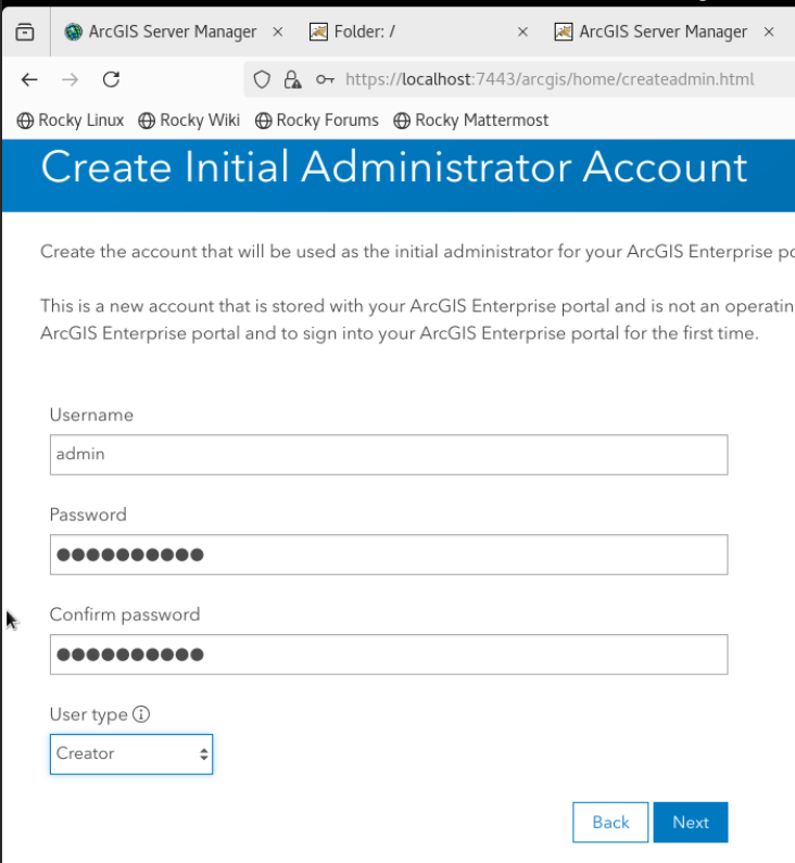 create admin account