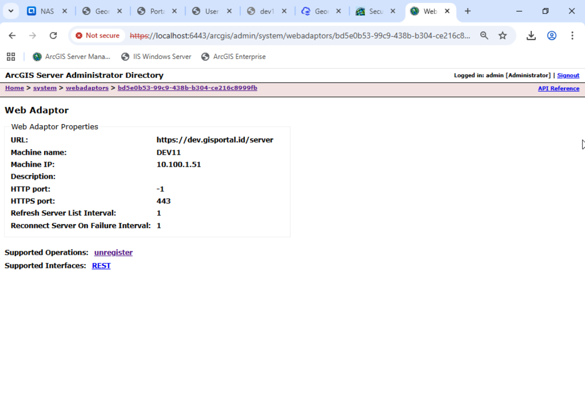 unregister server webdapator