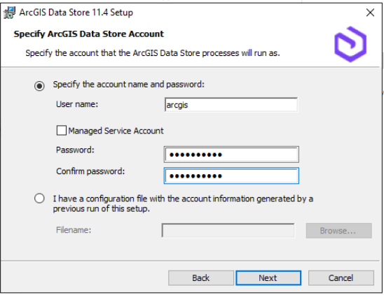 4 buat account arcgis data store