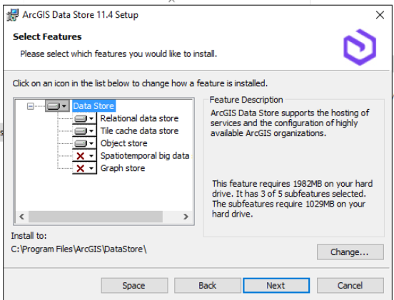 3 select feature biarkan default