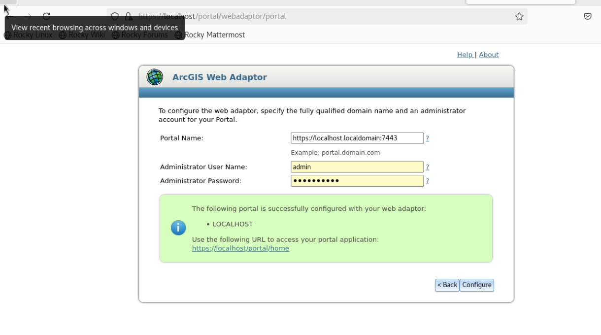 pada portal name masukan domain portal yang sudah kita config pda awal install