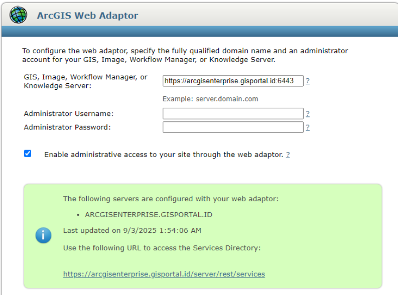 19 server web adaptor berhasil di config