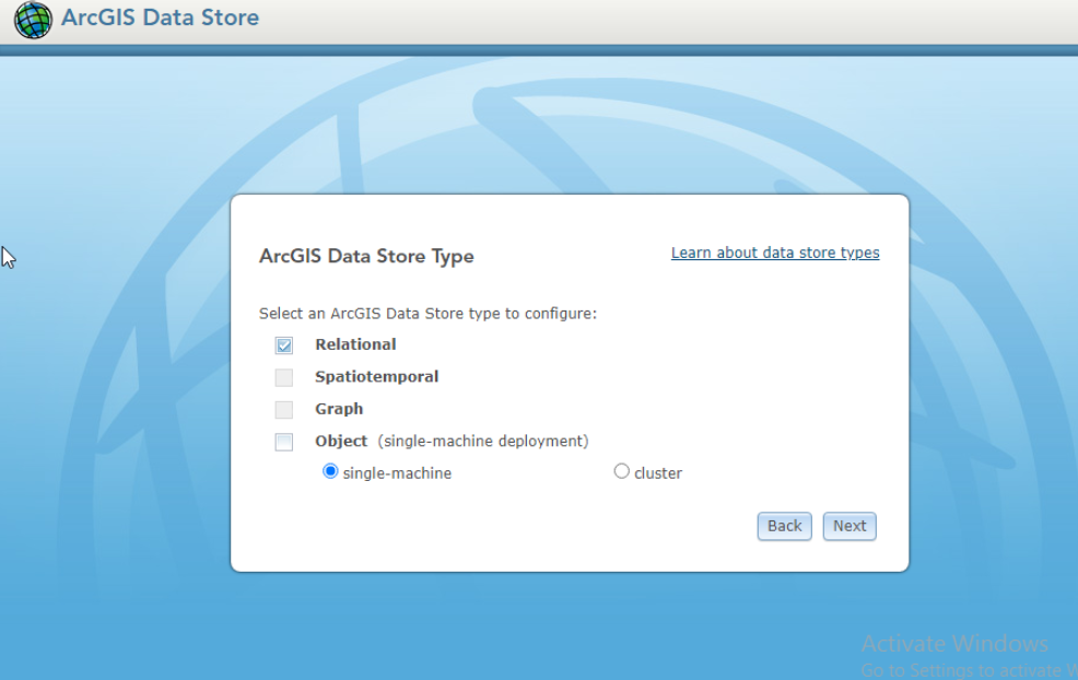 8 arcgis data store type pilih relational