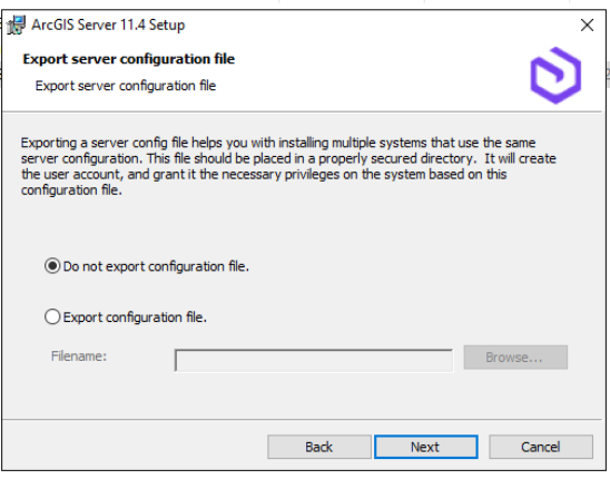 5 export server biarkan default