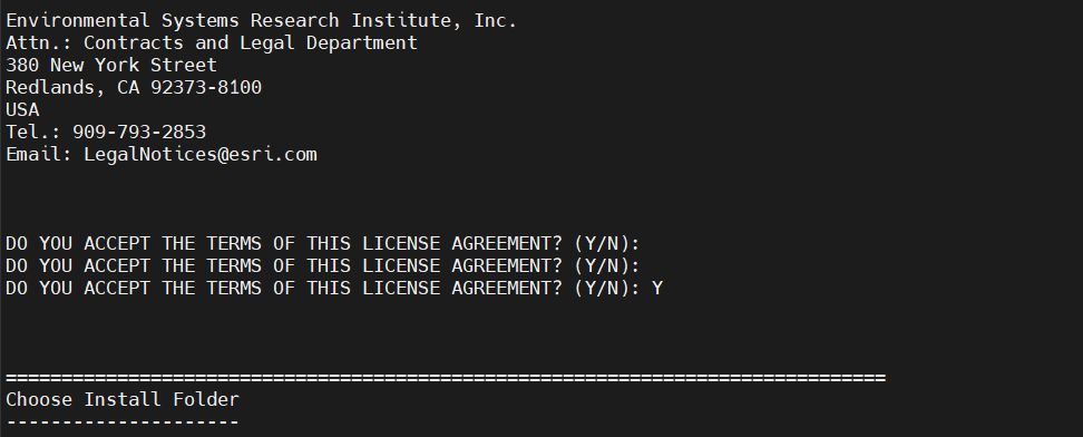 5.pilih Y unutk menyetujui agreement