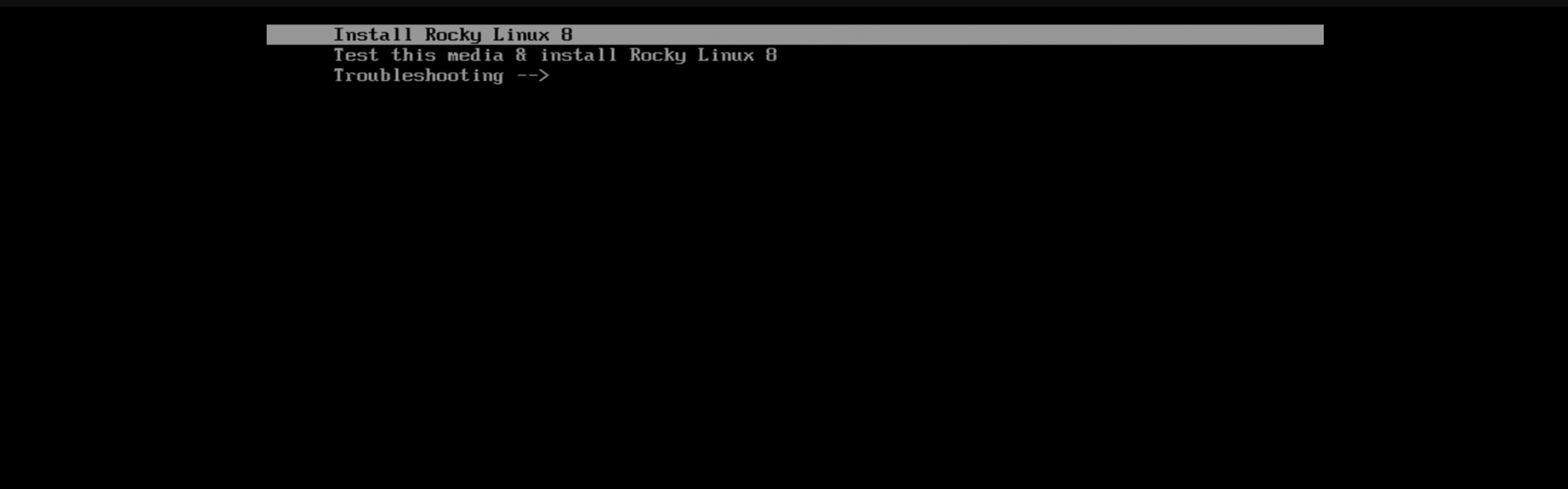 pilih intsall rocky linux