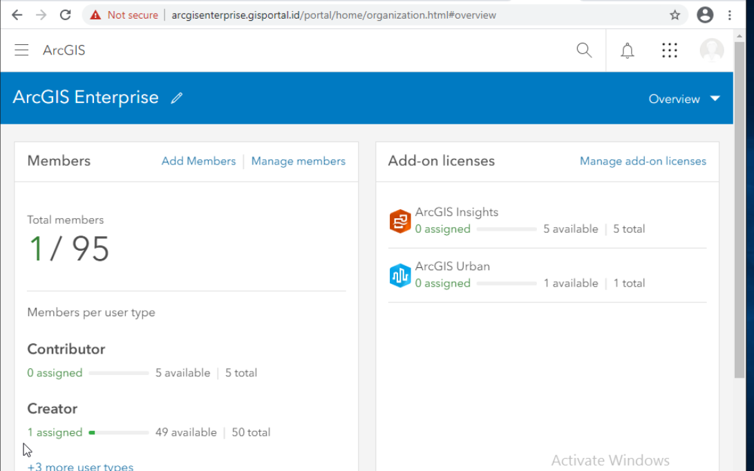 1 masuk ke portal home dengan account admin portal