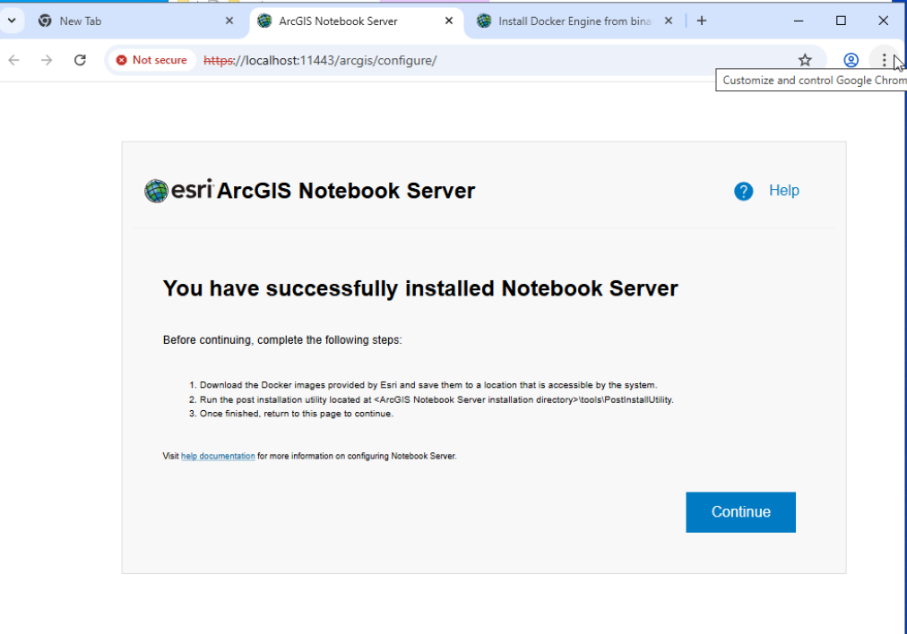 after install notebookserver