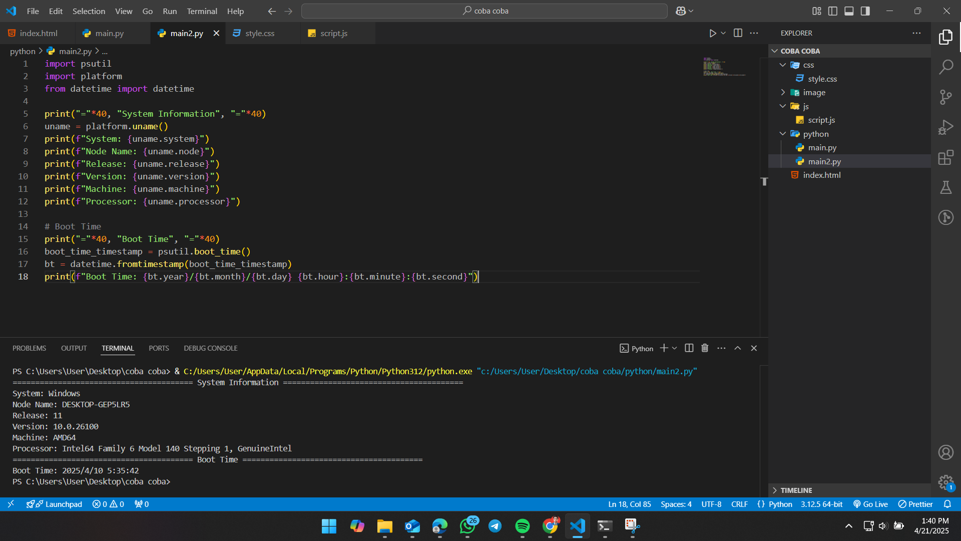 #58 - MONITORING WITH PYTHON #21 April 2025 - Support - Gitea: Git with ...